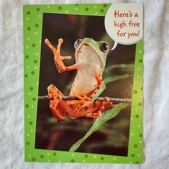 Frog High Five Happy Birthday Card - Picture 7 of 9